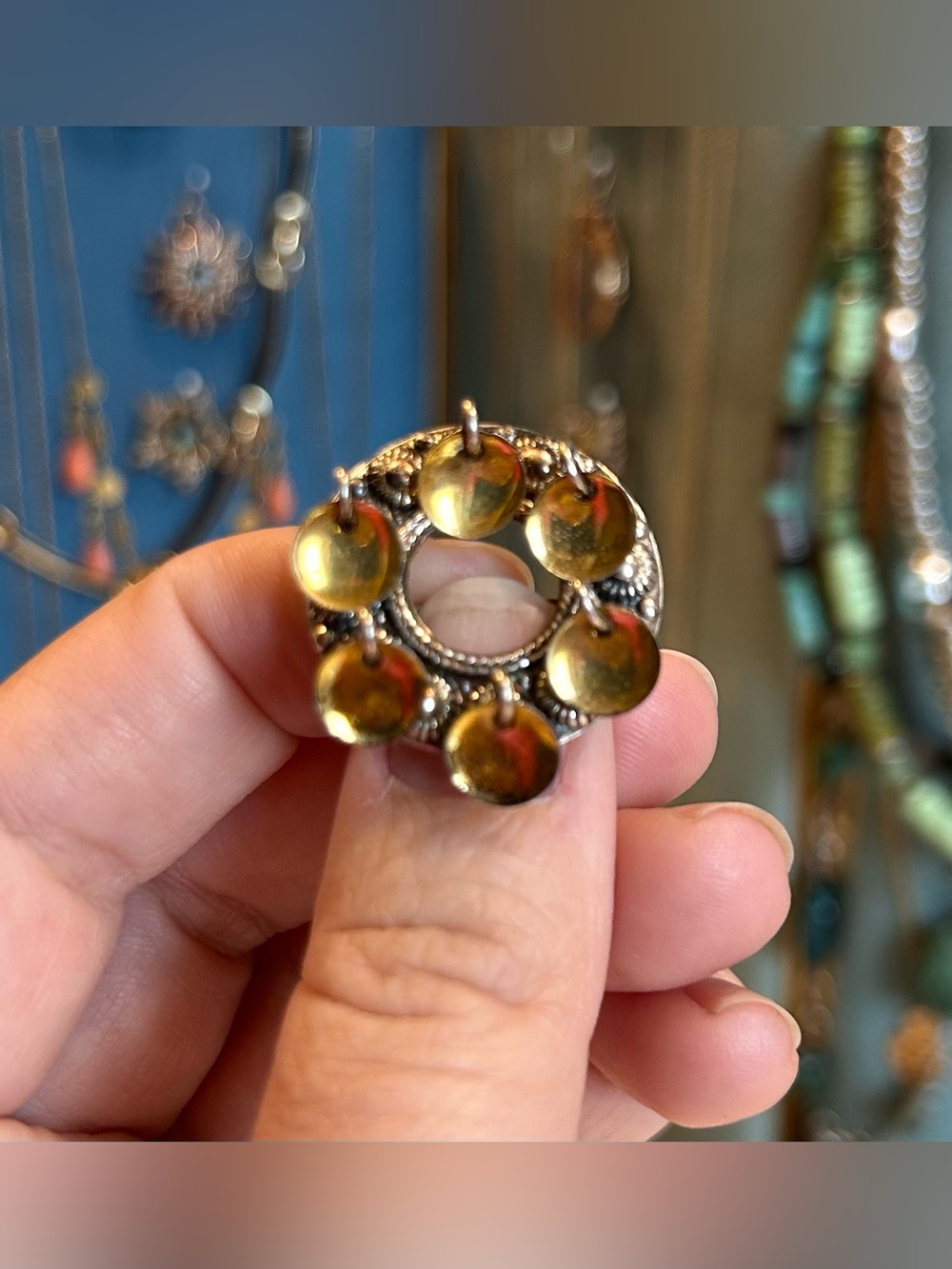 Tiny Swedish solje wedding brooch 830 silver